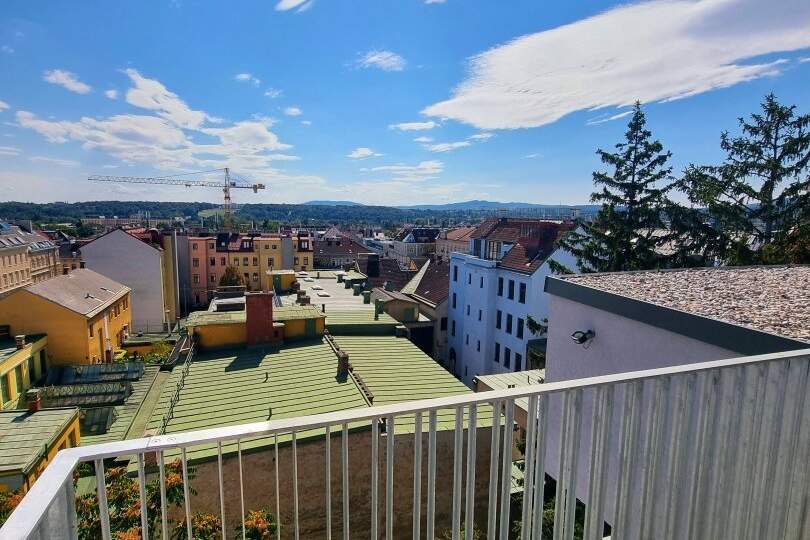 Wohnen mit Schlossblick! Exklusive Dachgeschoss-Perle mit viel Grün und Privatsphäre + 3 Zimmer + Nachhaltige Erdwärme + Höchste Qualität!, Wohnung-kauf, 649.000,€, 1140 Wien 14., Penzing