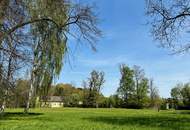 Prunkvolles Schloß mit Park und Schloßteich