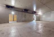 Frostfreie Lagerhalle mit Laderampe