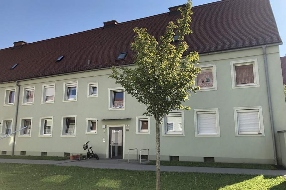 Sonnige Grünlage, ausgewählte Nachbarschaft &amp; Entspannung pur: sanierte 3-Zimmer-Wohnung im obersten Stock eines kleinen Mehrparteienhauses mit moderner Dusche und viel Privatsphäre!, Wohnung-miete, 537,07,€, 4400 Steyr(Stadt)