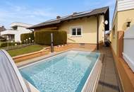 Preisreduktion! Gepflegtes großes Einfamilienhaus mit überdachtem Pool!