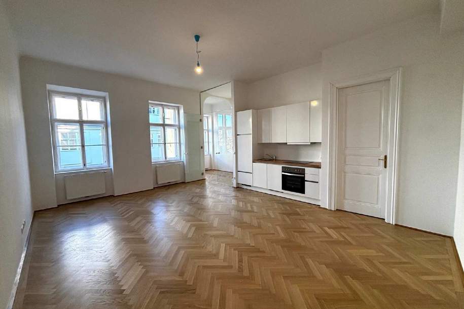 Stilvoller 3-Zi ALTBAU in Hofruhelage - Stilaltbau in Toplage, Wohnung-miete, 2.099,00,€, 1070 Wien 7., Neubau
