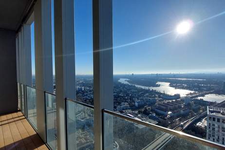***PENTHOUSE mit Blick zum KAHLENBERG *** 12 Minuten zum STEPHANSPLATZ, Wohnung-miete, 3.390,00,€, 1220 Wien 22., Donaustadt