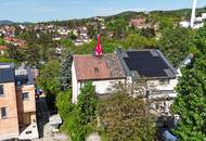 Grünruhelage: Baugrund mit Abbruchhaus zwischen Hanusch KH und Flötzersteig