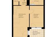 2-Zimmer-Neubauwohnung inkl hochwertiger Markenküche, Außenfläche und Kellerabteil / K2-18