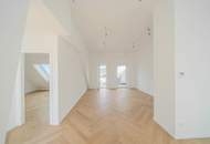 Über den Dächern des Stuwerviertels: elegante 3-Zimmer-Dachgeschosswohnung mit privater Dachterrasse nahe Prater