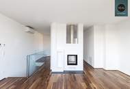 Bis Mai. 2032 befristet vermietete klimatisierte Dachgeschoss Maisonette mit 2 Terrassen und Kamin nahe Uno City!