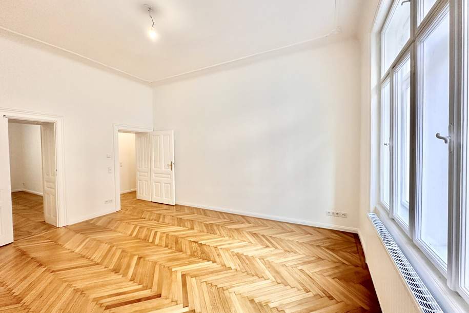 Preisreduktion! **Bestlage im Botschaftsviertel und neben Arenbergpark** Absolute Hof-Ruhelage mit Blick ins Grüne + Frisch renoviert + Traumhaft schönes Altbauhaus + Klassische Altbauwohnung, Wohnung-kauf, 540.000,€, 1030 Wien 3., Landstraße