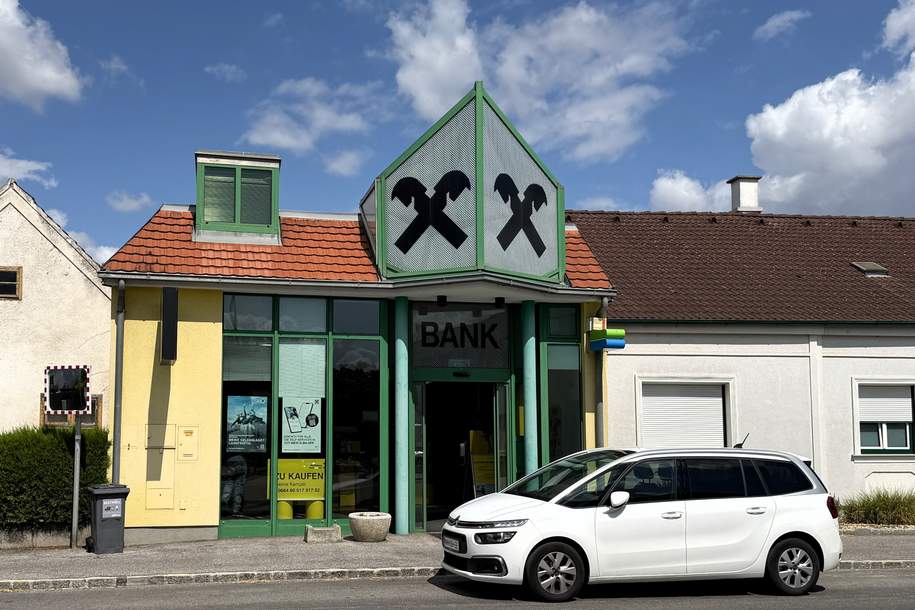 Tolle Nutzungsmöglichkeiten für die ehemalige Bankstelle! Frequenzlage!, Gewerbeobjekt-kauf, 140.000,€, 2492 Wiener Neustadt(Land)