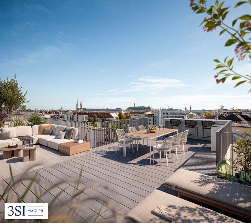 PRUNKSTÜCK: Dachwohnung der Extraklasse mit weitläufigen Terrassen