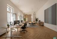 Erstbezug nach Sanierung – Repräsentatives Altbau-Büro nahe Rathaus mit Terrasse