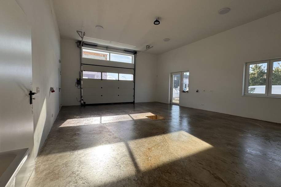 Halle mit extra Lagerfläche und 3 Büros - Erstbezug, technische Top-Ausstattung - PV-Anlage!, Gewerbeobjekt-miete, 2.429,00,€, 2500 Baden