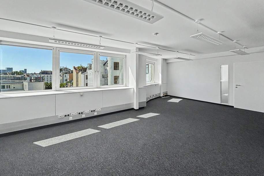 Großzügige Bürofläche mit ca. 290 m2 nahe Naschmarkt, Gewerbeobjekt-miete, 5.958,00,€, 1060 Wien 6., Mariahilf