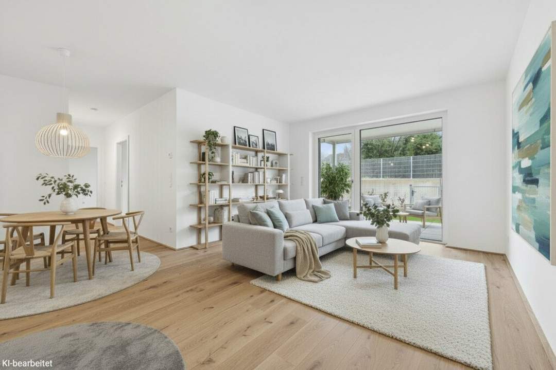 PROVISIONSFREI! Geschmackvoll gestaltete 3-Zimmer-Gartenwohnung | Terrasse | Abendsonne