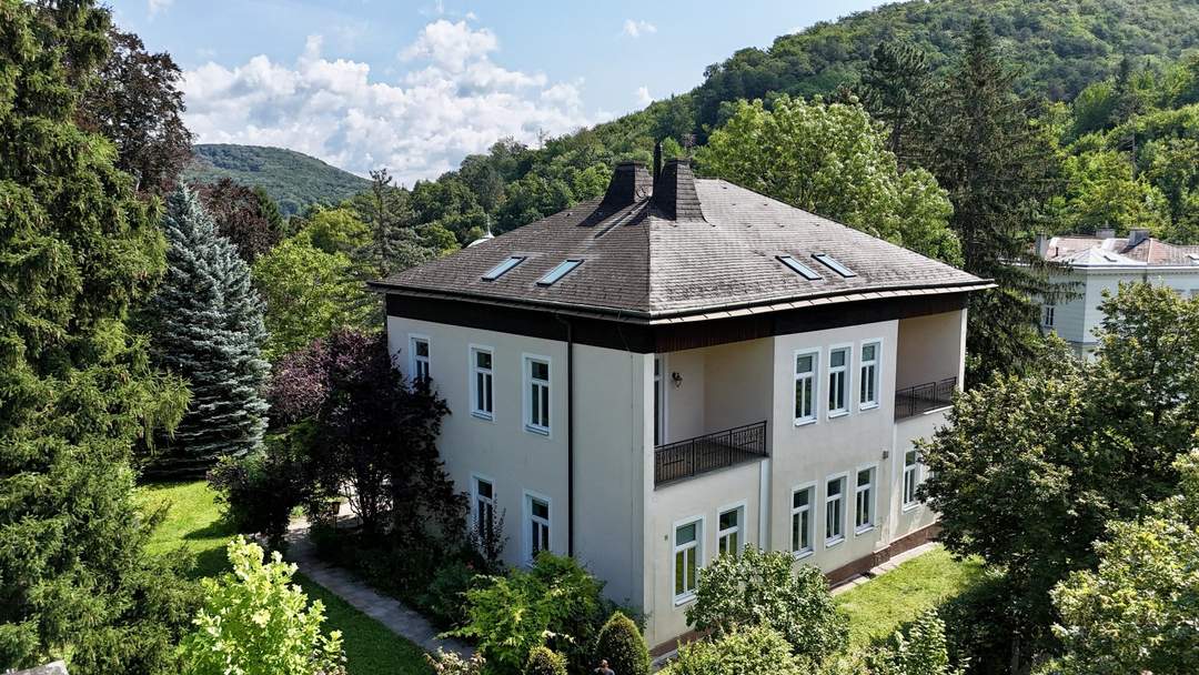 Villa mit 3 Wohneinheiten – jetzt noch mitgestalten! Hohe Altbau-Räume, stilvolle Stuckelemente, Fußbodenheizung, Luftwärmepumpe u. v. m.