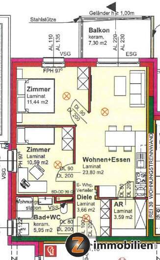 Heiligenkreuz: sonnige Wohnung mit Balkon