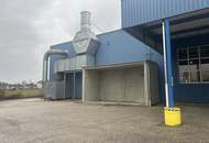 Lager-/Produktionshalle mit Büro in Toplage direkt an der B 1 mit 2500 KVA Stromleistung und Hausbrunne