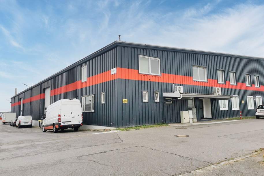 2.500m² Lagerhalle mit Rampen &amp; 250m² Büro! Unbefristet! Optionale Freiflächen verfügbar!, Gewerbeobjekt-miete, 7.175,00,€, 2301 Gänserndorf