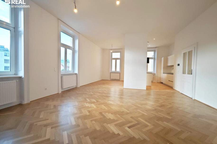 FRISCH SANIERTE 4-ZIMMER ALTBAUWOHNUNG IN DER KANDLGASSE, Wohnung-miete, 3.268,54,€, 1070 Wien 7., Neubau