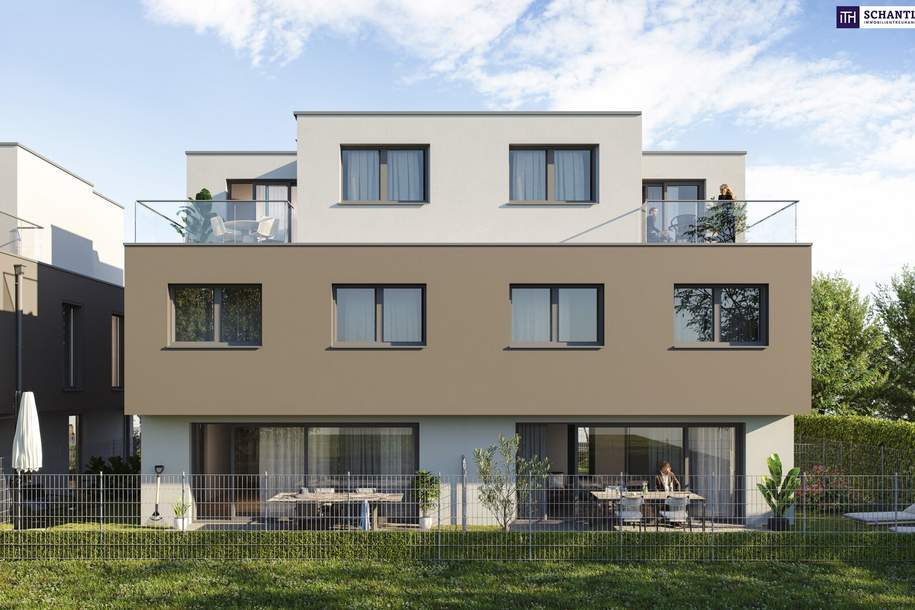 Baustart ist bereits erfolgt!!!! Design meets Nature: Neubau-Duo für exklusives Wohnen in Wien! Erstbezug! Deckenkühlung! Luft/Wasser-Wärmepumpe!, Haus-kauf, 759.000,€, 1220 Wien 22., Donaustadt