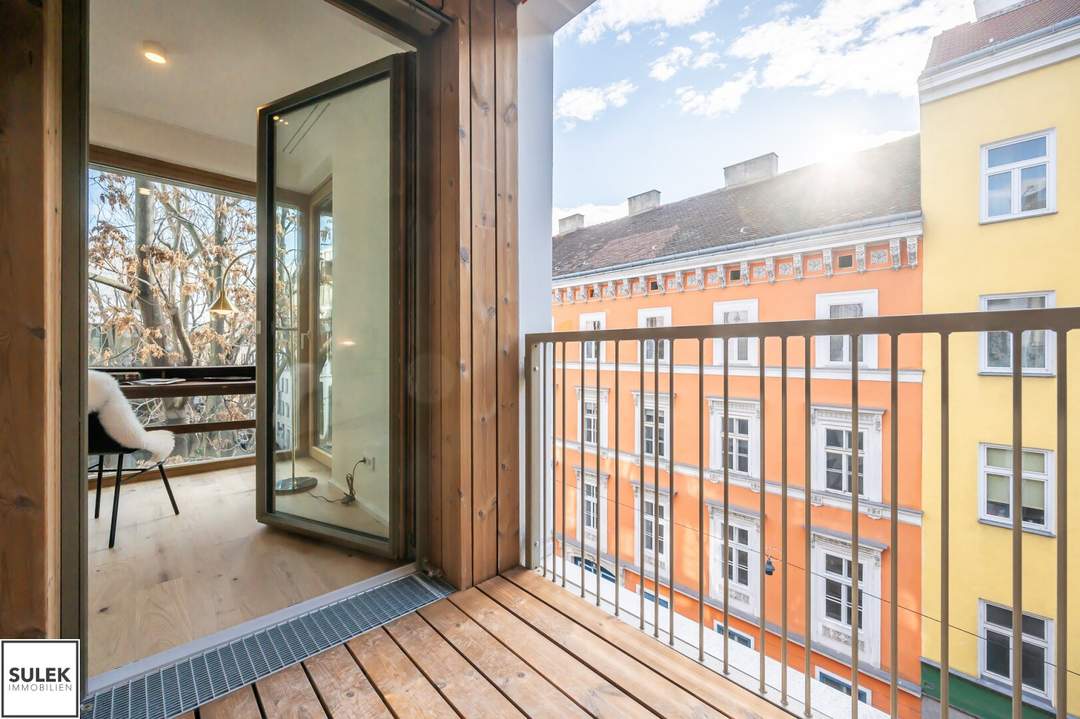 Neubauwohnung mit Süd-Loggia in belebter & beliebter Lage mieten (nähe U3/U6/Mariahilfer Straße) - ab 1.2.27!