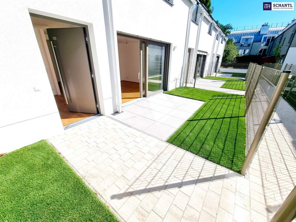 Herbstaktion! MUST HAVE! WOW - Cooles Townhouse mit Garten! Familien-Hit + Erdwärme + Absolute Ruhelage + Tiefgarage + Ideale Süd Ausrichtung! Nachhaltig und zukunftssicher investiert!