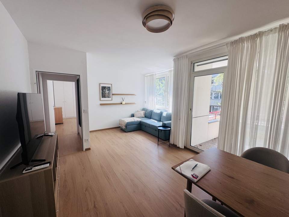 Helle 2-Zimmer-Neubauwohnung mit Terrasse &amp; Parkplatz in ruhiger Grünlage