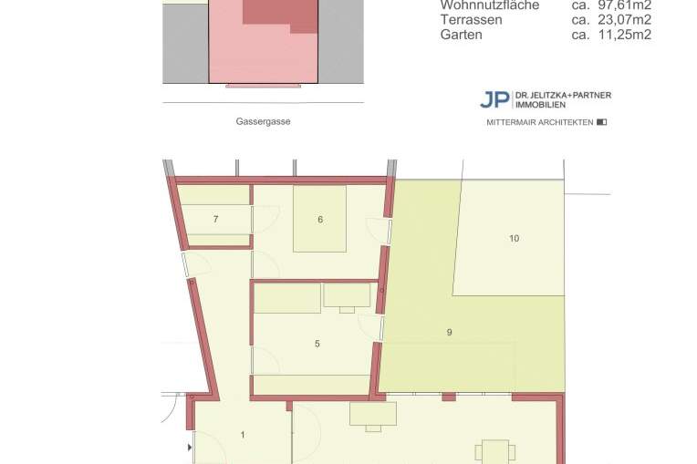 Wunderschöne 3-Zimmer Wohnung mit Garten, Wohnung-miete, 2.059,00,€, 1050 Wien 5., Margareten