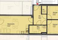 Nahe Akademiepark: Top-3-Zimmer Wohnung mit 6,86m² SÜD-Loggia