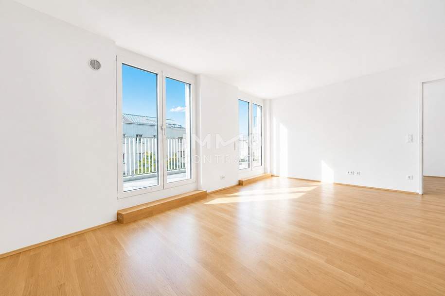 U1-Nähe mit Weitblick: Exklusive 2-Zimmer-Wohnung mit 14 m² Terrasse, Wohnung-miete, 1.149,00,€, 1210 Wien 21., Floridsdorf