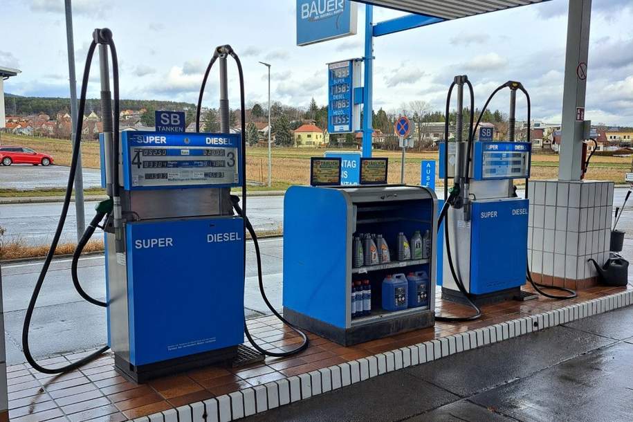 Tankstelle Frei- nicht Vertragsgebunden, Werkstatt 2 Betriebswohnungen und Gewerbegrund, Gewerbeobjekt-kauf, 899.000,€, 2630 Neunkirchen
