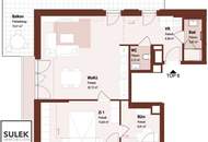 Klimatisierte Dachgeschosswohnung mit Büroraum & 16 m² Balkon | VILLMA – Top 6
