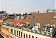 DACHGESCHOSS, AUGARTEN-NÄHE, 87 m² Maisonette mit 10 m2 Terrasse, Wohnküche, 2 Zimmer, Galerie, 2 Bäder, Rembrandtstraße