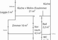 Pinkafeld: Vermietete 3 Zimmer-Wohnung mit Loggia!