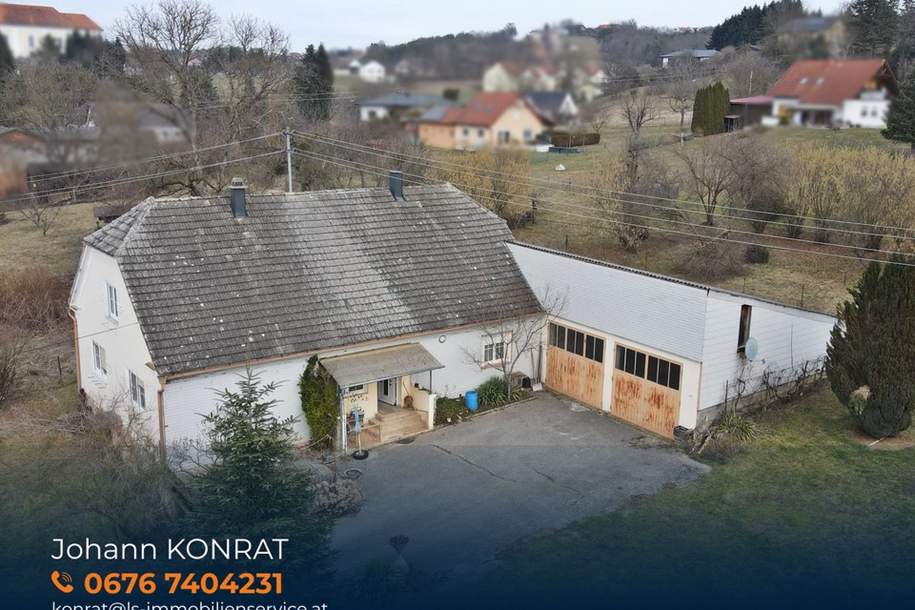 Großzügige Liegenschaft mit Wohnhaus, Halle und 2.427 m² Grund in Litzelsdorf, Haus-kauf, 170.000,€, 7532 Oberwart
