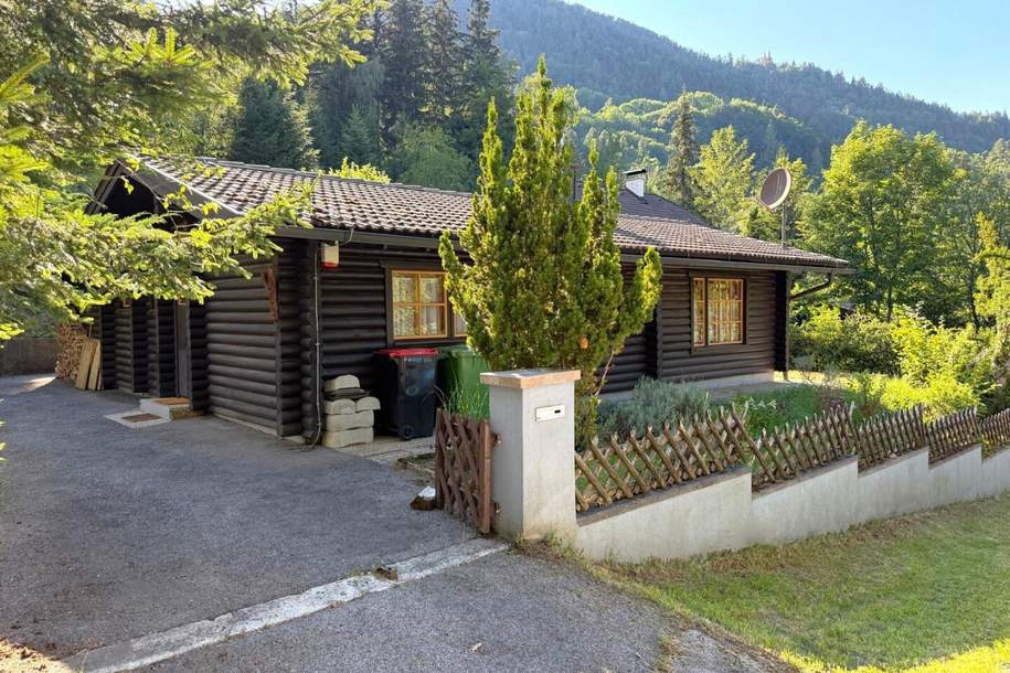 Blockhaus in naturnaher, ruhiger Lage am Semmering – Wohnen mit Wohlfühlcharakter, Haus-kauf, 289.000,€, 2680 Neunkirchen