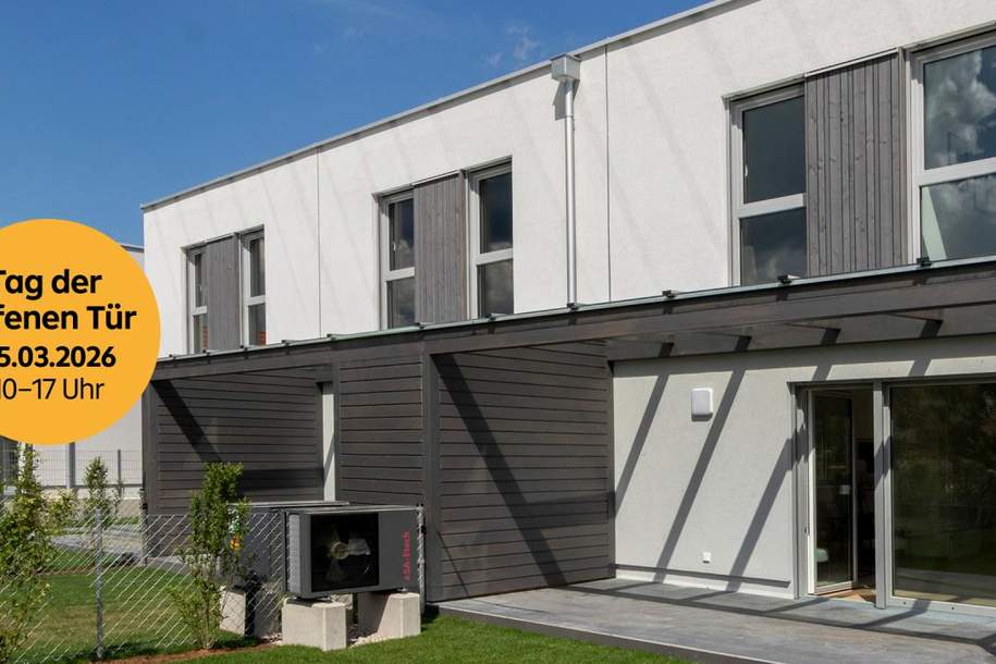 FRÜHJAHRSAKTION - TAG DER OFFENEN TÜR AM 05.03.2026 - PROVISIONSFREI - BELAGSFERTIG IN ZAUBERHAFTER GRÜNLAGE IN KREMS - GNEIXENDORF MIT BLICK AUF STIFT GÖTTWEIG - EXKLUSIVES WOHNEN, Haus-kauf, 479.000,€, 3500 Krems an der Donau(Stadt)