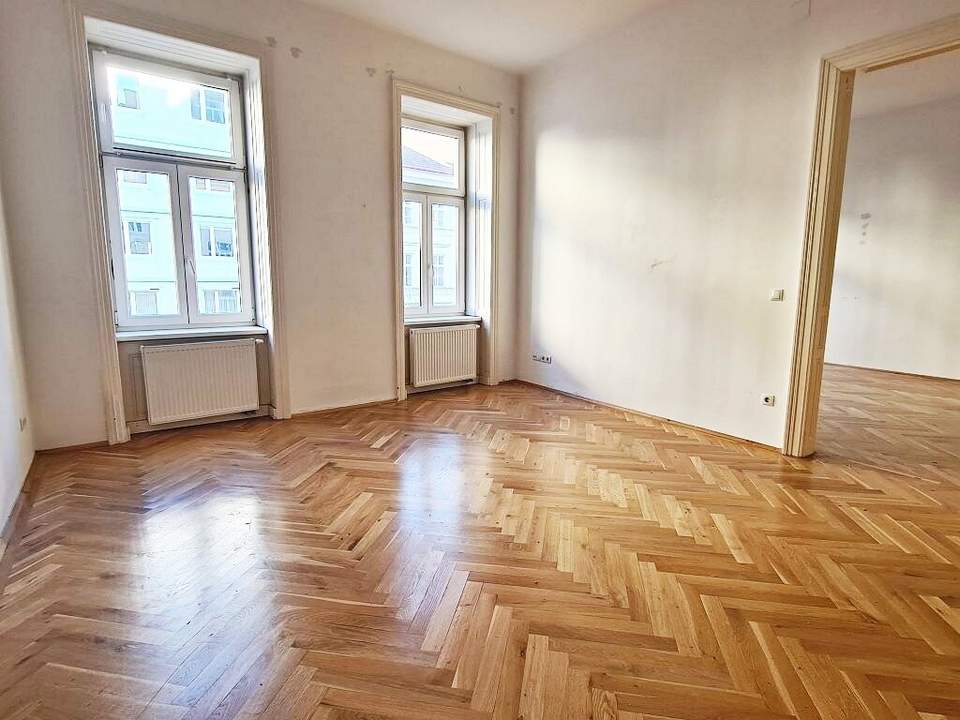 ROCHUSMARKT-NÄHE, UNBEFRISTET, 94 m2 Altbau, 3 Zimmer, Küche, Wannenbad, Parketten, WG-geeignet, Landstraßer Hauptstraße