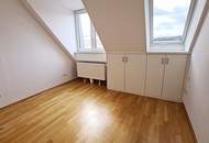 FERNBLICK, DACHGESCHOSS, 59 m2 Maisonette mit 13 m2 Terrasse, 2 Zimmer, Komplettküche, Duschbad, Parketten, Speckbachergasse