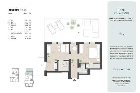 Renditeobjekt mit 5% * - Erholung pur - 2-Zimmerapartment mit Balkon und Pool! Provisionsfrei!, Wohnung-kauf, 321.876,€, 9220 Villach Land