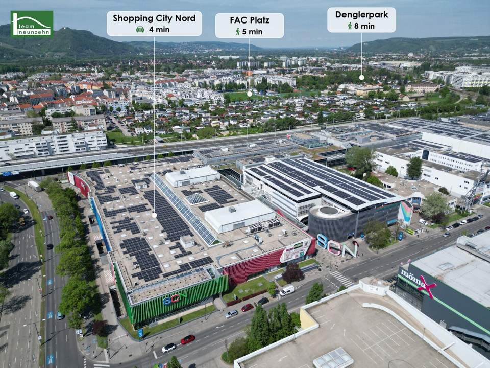 Moderne 2-Zimmer-Wohnung in zentraler Lage beim FAC-Platz, nur wenige Minuten von der S-Bahnstation Jedlersdorf entfernt