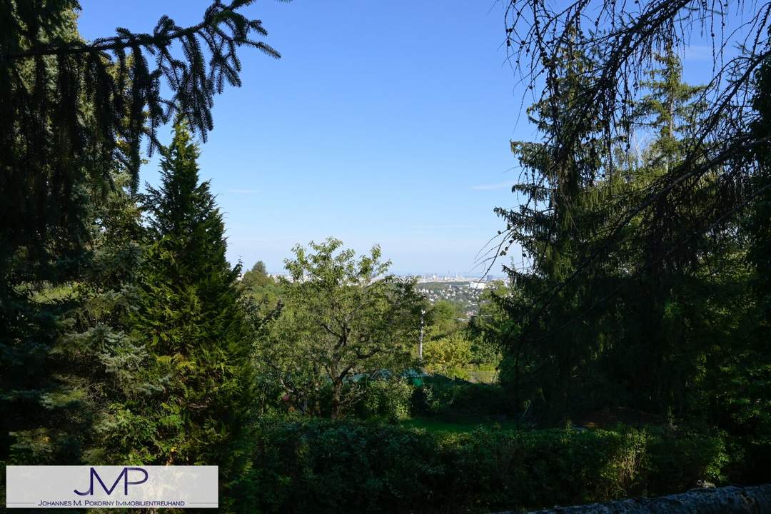 Schöner Kleingarten-Baugrund mit eigener PKW Zufahrt und Wienblick!