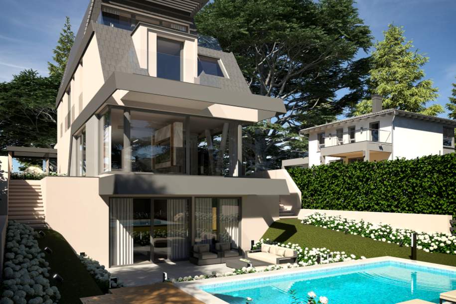 Moderne Villa – Neubau kurz vor Fertigstellung – Mitplanen möglich - PROVISIONSFREI, Haus-kauf, 2.990.000,€, 1130 Wien 13., Hietzing