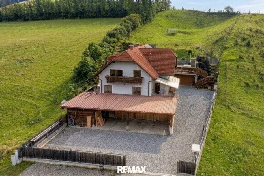 Großzügiges Einfamilienhaus / vielseitige Nutzungsmöglichkeiten / neue PV-Anlage / 2 Terrassen / großzügiges Grundstück!, Haus-kauf, 395.000,€, 2880 Neunkirchen