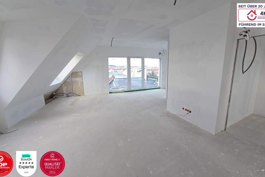 Wunderschöne Dachgeschosswohnung mit 15 m² Terrasse und 24 m² Dachterrasse im Erstbezug!, Wohnung-kauf, 699.000,€, 1170 Wien 17., Hernals
