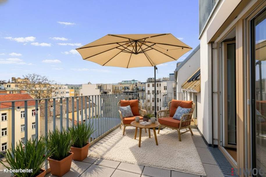 DG-ERSTBEZUG mit ca. 11 m² BALKON/TERRASSE | Nähe Alte Donau | Komplett hofseitig | Fernwärme &amp; Klima | Ideal für Anleger oder Eigennutzer | TG-Stellplatz optional | Nachhaltiges Projekt, Wohnung-kauf, 375.600,€, 1210 Wien 22., Donaustadt