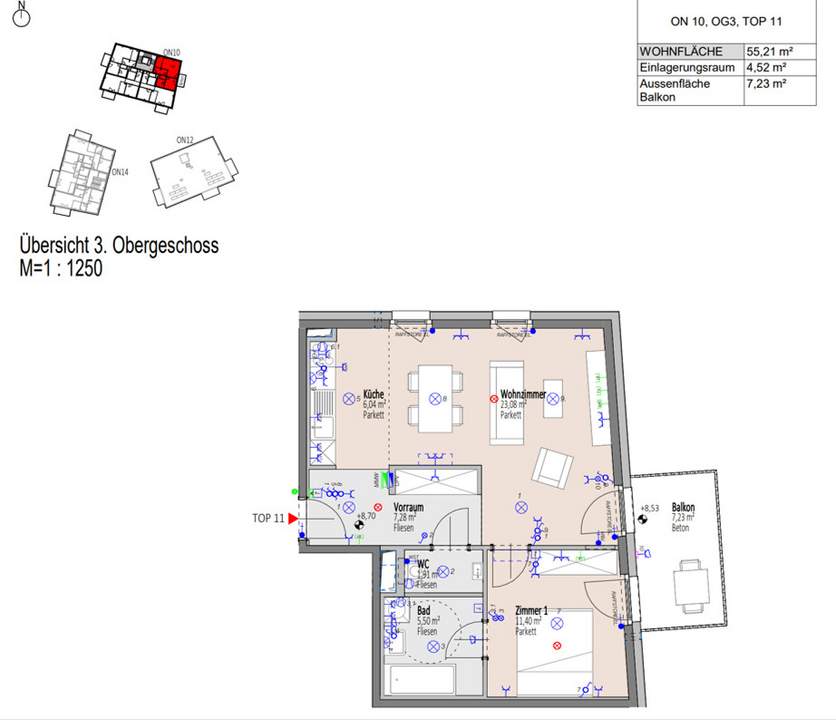 Ein Viertel Grün - Provisionsfreie 2-Zimmer-Wohnung mit großem Ost-Balkon