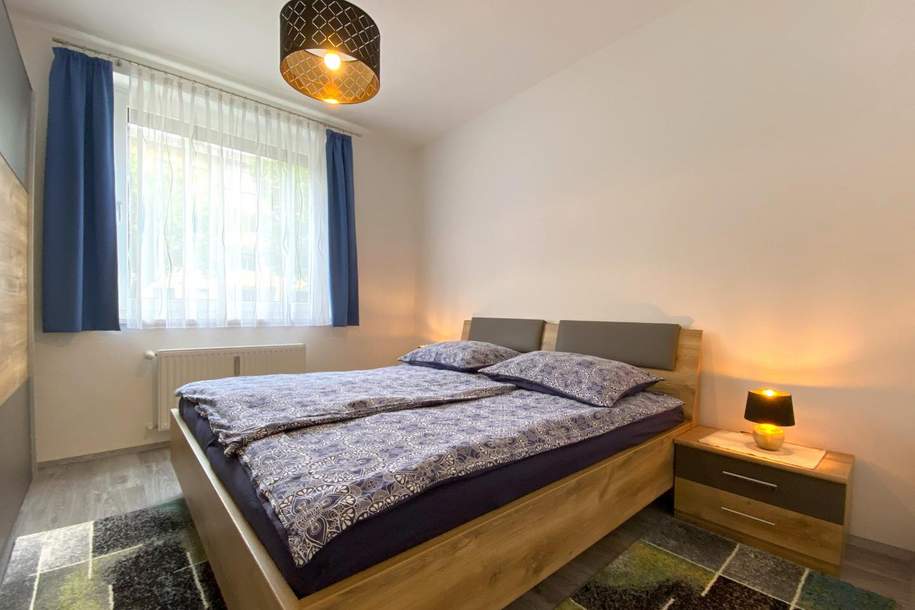 Schöne, komplett möblierte 2-Zimmer-Mietwohnung Nähe Uni und Wörthersee, Wohnung-miete, 1.248,00,€, 9020 Klagenfurt(Stadt)