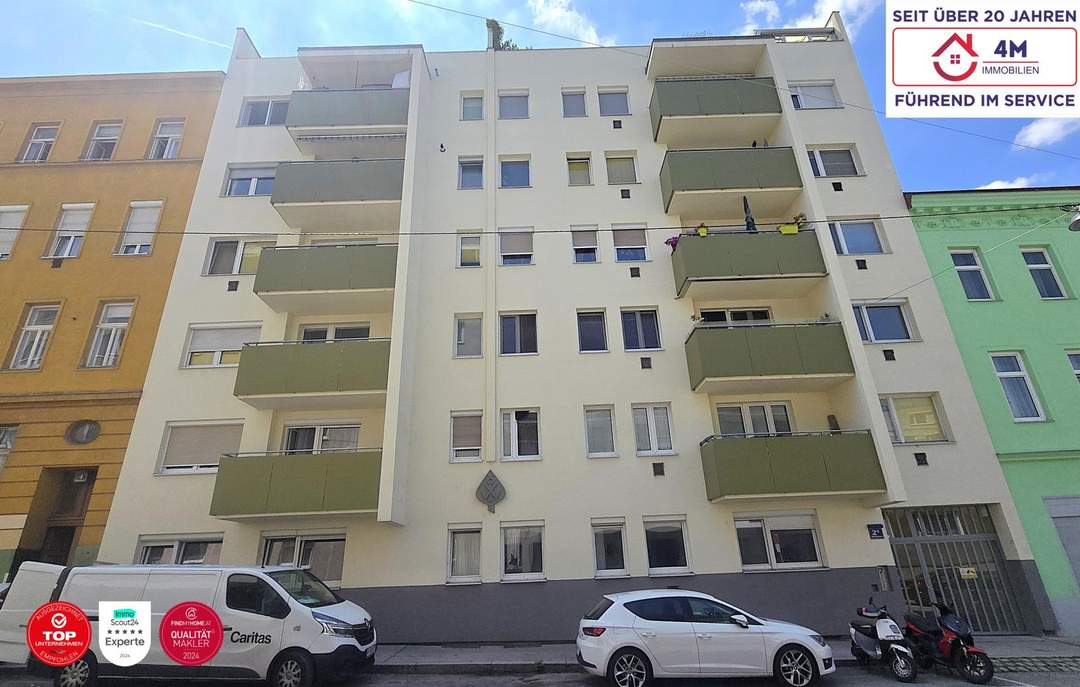 200 m von U1(Troststraße) 3-Zimmer-Neubauwohnung mit Balkon