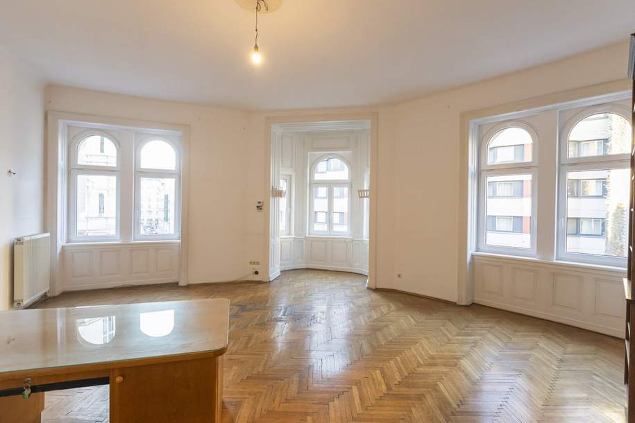 Müllnergasse - repräsentatives 8 Zimmer Altbaubüro mit zwei Eingängen und Garage, Gewerbeobjekt-miete, 3.932,04,€, 1090 Wien 9., Alsergrund